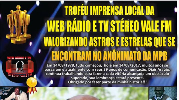 4º TROFÉU IMPRENSA LOCAL DA WRSVFM